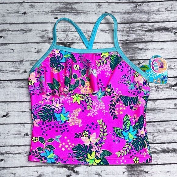 Breaking Waves Tropical 2 Piece Tankini Swimsuit - Picture 3 of 10